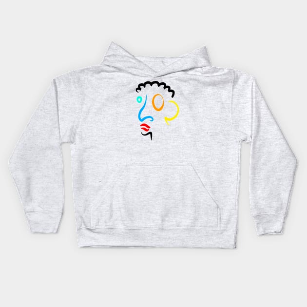 face Kids Hoodie by Angel Rivas